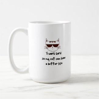 Working懸命for My Cat コーヒーマグカップ