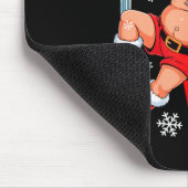 Working At Le Xmas Santa Dancing Funny Joke Dirty  マウスパッド (コーナー)