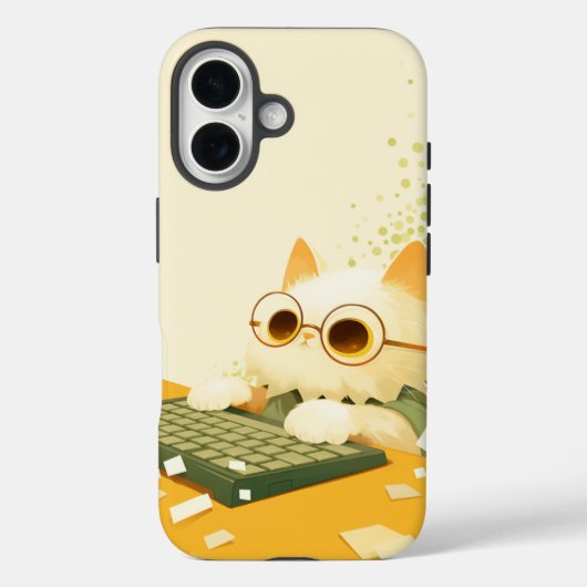 Working cat Phone Case, Apple iPhone 16，タフ Case-Mate iPhoneケース (裏面)