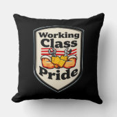 Working Class Pride Badge – Blue Collar Worker クッション (正面)