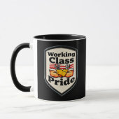 Working Class Pride Badge – Blue Collar Worker マグカップ (左)