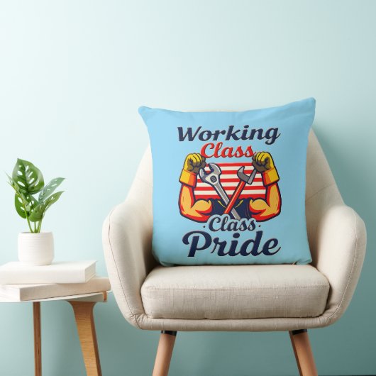 Working Class Pride Strong Arms Design クッション (椅子)