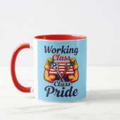 Working Class Pride Strong Arms Design マグカップ (左)
