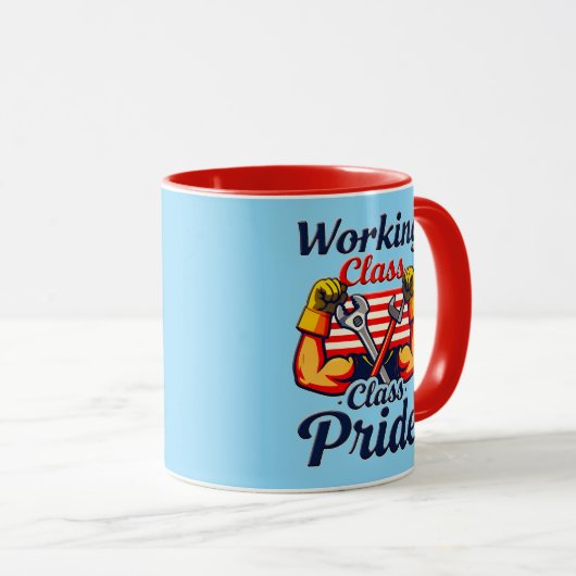 Working Class Pride Strong Arms Design マグカップ (正面右)