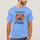 Working Class Pride Strong Arms Design Tシャツ (正面)