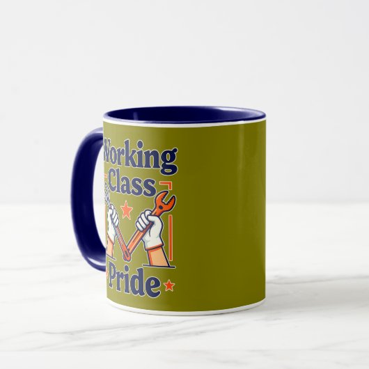 Working Class Pride Tools and Strength Design マグカップ (正面左)