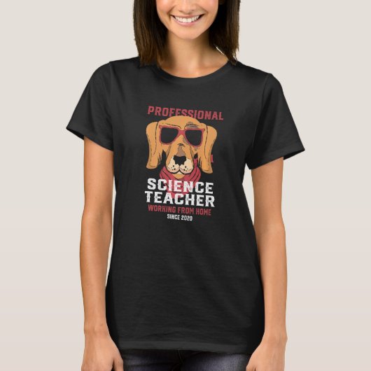 Working From Home Science先生化学ティーチ Tシャツ (正面)