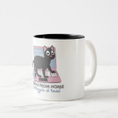 Working From Home - The Struggle is Real with Cats ツートーンマグカップ (正面右)