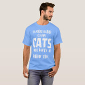 Working Hard for My Feline Friends funny Tシャツ (正面フル)
