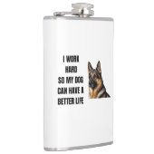 Working Hard for My German Shepherd フラスク (右)