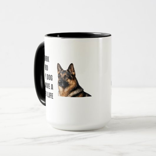 Working Hard for My German Shepherd マグカップ (正面左)