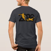 Working Hard Or Watching Highlights 面白いサッカー トライブレンドTシャツ (裏面)