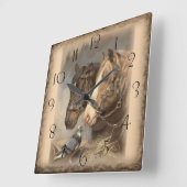 Working Horse スクエア壁時計 (傾斜)