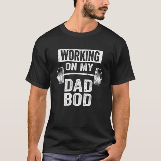 Working On MyパパBod Fat Daddy Gym Tシャツ (正面)
