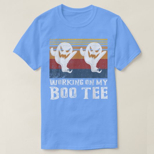 Working on My Boo Tee HalloweenトレーニングWeightlift Tシャツ (デザイン正面)