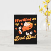 Working On My Dad Bod - Thanksgiving Pregnancy Ann カード (黄色い花)