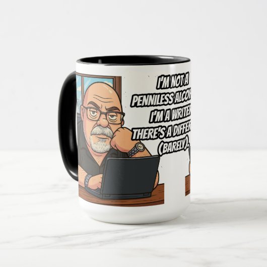 Working Writer 15OZ Mug Designed by Phil Elmore マグカップ (正面左)