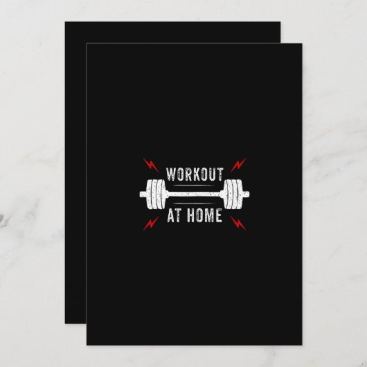 workout  at home 招待状 (正面/裏面)