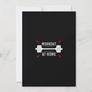 workout  at home 招待状