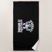 Workout Because Murder is Wrong Unicorn Tank Top ビーチタオル (正面)