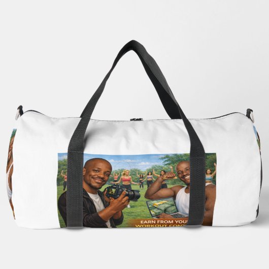 WORKOUT CONTENT CREATOR DUFFEL BAGS ダッフルバッグ (正面)