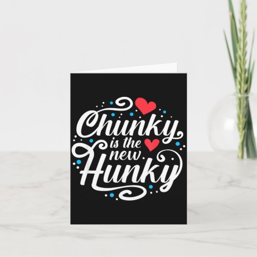Workout Fitness Funny Chunky Is The New Hunky Grap カード (正面)