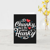 Workout Fitness Funny Chunky Is The New Hunky Grap カード (黄色い花)