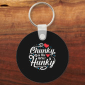 Workout Fitness Funny Chunky Is The New Hunky Grap キーホルダー (正面)