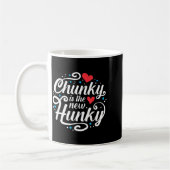 Workout Fitness Funny Chunky Is The New Hunky Grap コーヒーマグカップ (左)
