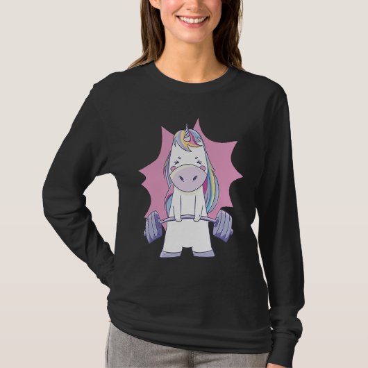 Workout Gym Unicorn Tシャツ (正面)