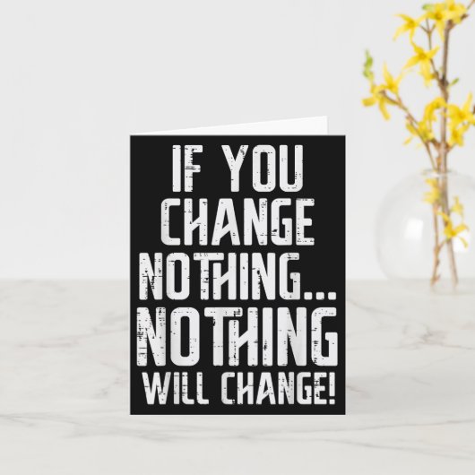 Workout If You Change Nothing Gym Insrational Wome カード (黄色い花)