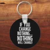 Workout If You Change Nothing Gym Insrational Wome キーホルダー (正面)
