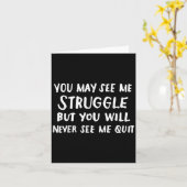 Workout Insration Motivational Saying Men Women  カード (黄色い花)