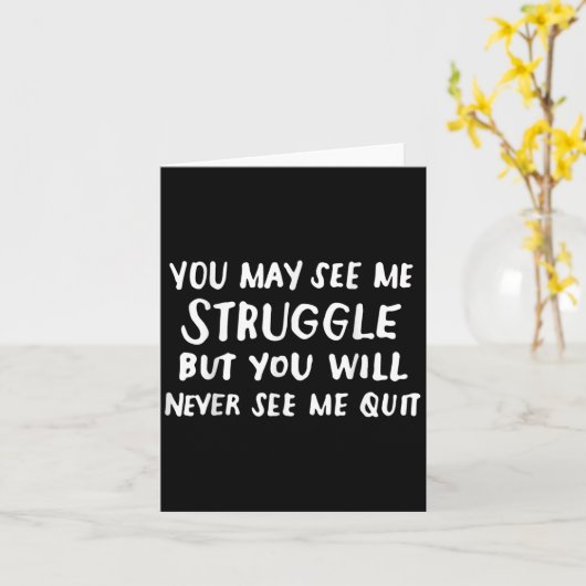 Workout Insration Motivational Saying Men Women  カード (黄色い花)