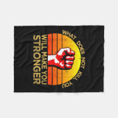 Workout Insration Motivational Saying Men Women  フリースブランケット (正面(横))