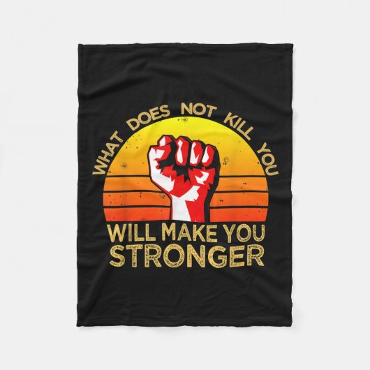 Workout Insration Motivational Saying Men Women  フリースブランケット (正面)