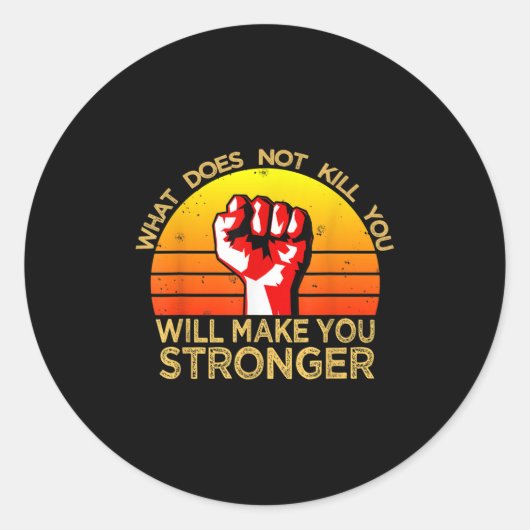 Workout Insration Motivational Saying Men Women  ラウンドシール (正面)