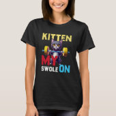 Workout Kitten My Swole On Workout Retro Cat Tシャツ (正面)