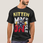 Workout Kitten My Swole On Workout Retro Cat Tシャツ (正面)
