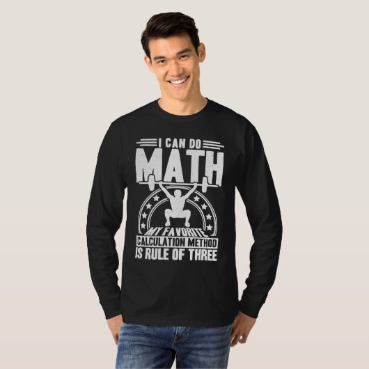 Workout Math Weightlifting Rule Of Three Training Tシャツ (正面フル)