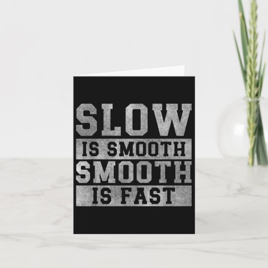 Workout Slow Is Smooth, Sitive Quote Motivational  カード (正面)