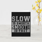Workout Slow Is Smooth, Sitive Quote Motivational  カード (黄色い花)