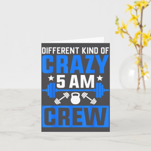 Workout Squad 5am Crew Funny Gym Quote カード (黄色い花)