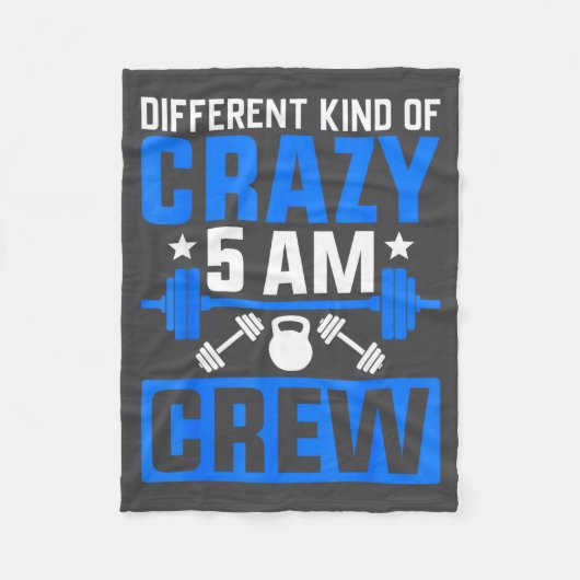 Workout Squad 5am Crew Funny Gym Quote フリースブランケット (正面)