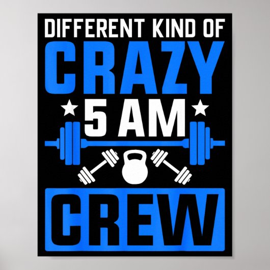 Workout Squad 5am Crew Funny Gym Quote ポスター (正面)