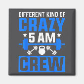 Workout Squad 5am Crew Funny Gym Quote マグネット (正面)