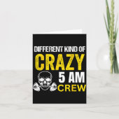 Workout Squad 5am Crew Funny Gym Workout Quote  カード (正面)