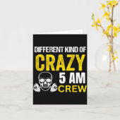 Workout Squad 5am Crew Funny Gym Workout Quote カード (黄色い花)