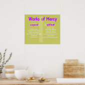 Works of Mercy Posterカスタマイズ可能なグラフィックアート ポスター (キッチン)