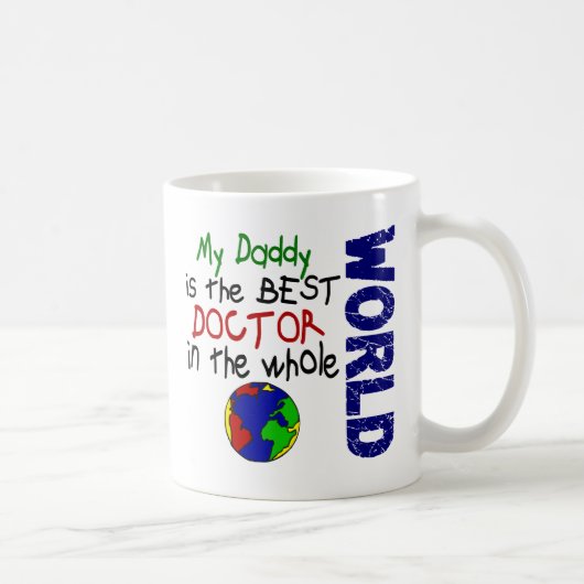World 2 (お父さん)最も最高のな博士 コーヒーマグカップ (右)